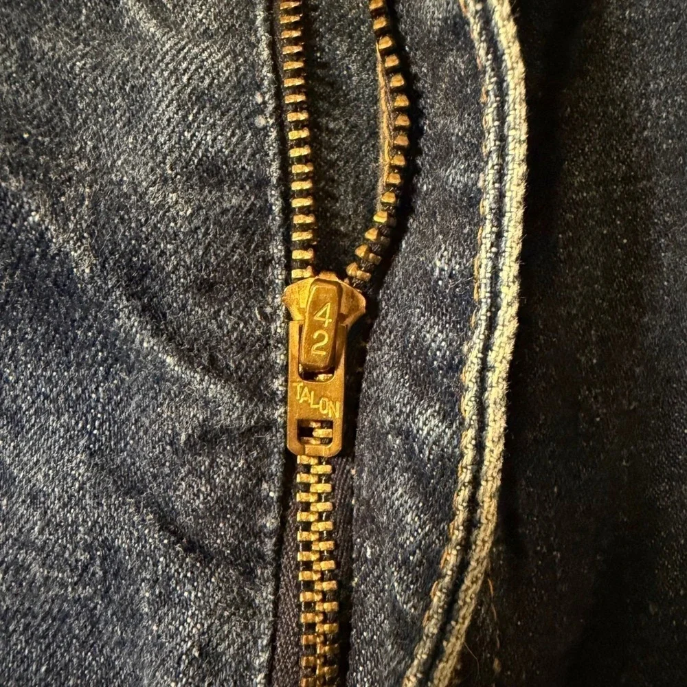 Vintage 60's Levi's BIG E Orange Tab 606 Slim Fit Dark Wash 34x30 RARE #4 Button